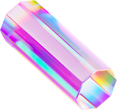 3D Holographic Glass Prism 